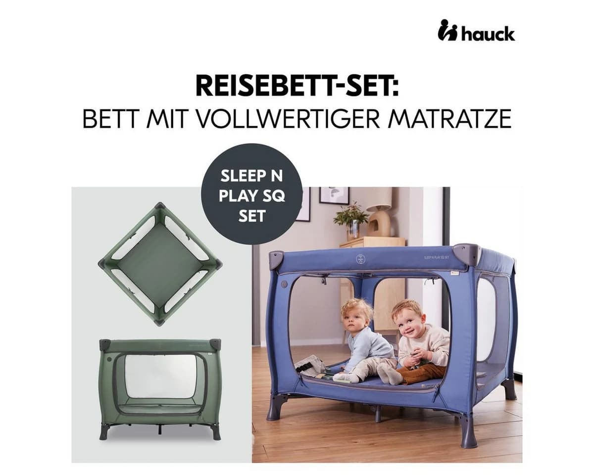 Hauck Sleep N Play SQ Set Reisebett mit Matratze und Insektenschutz Grün - Bild 3