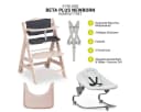 Hauck Hochstuhl Beta Plus Whitewashed - Newborn Set Premium Bild 1