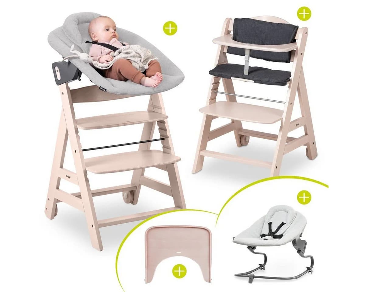 Hauck Hochstuhl Beta Plus Whitewashed - Newborn Set Premium - Bild 2