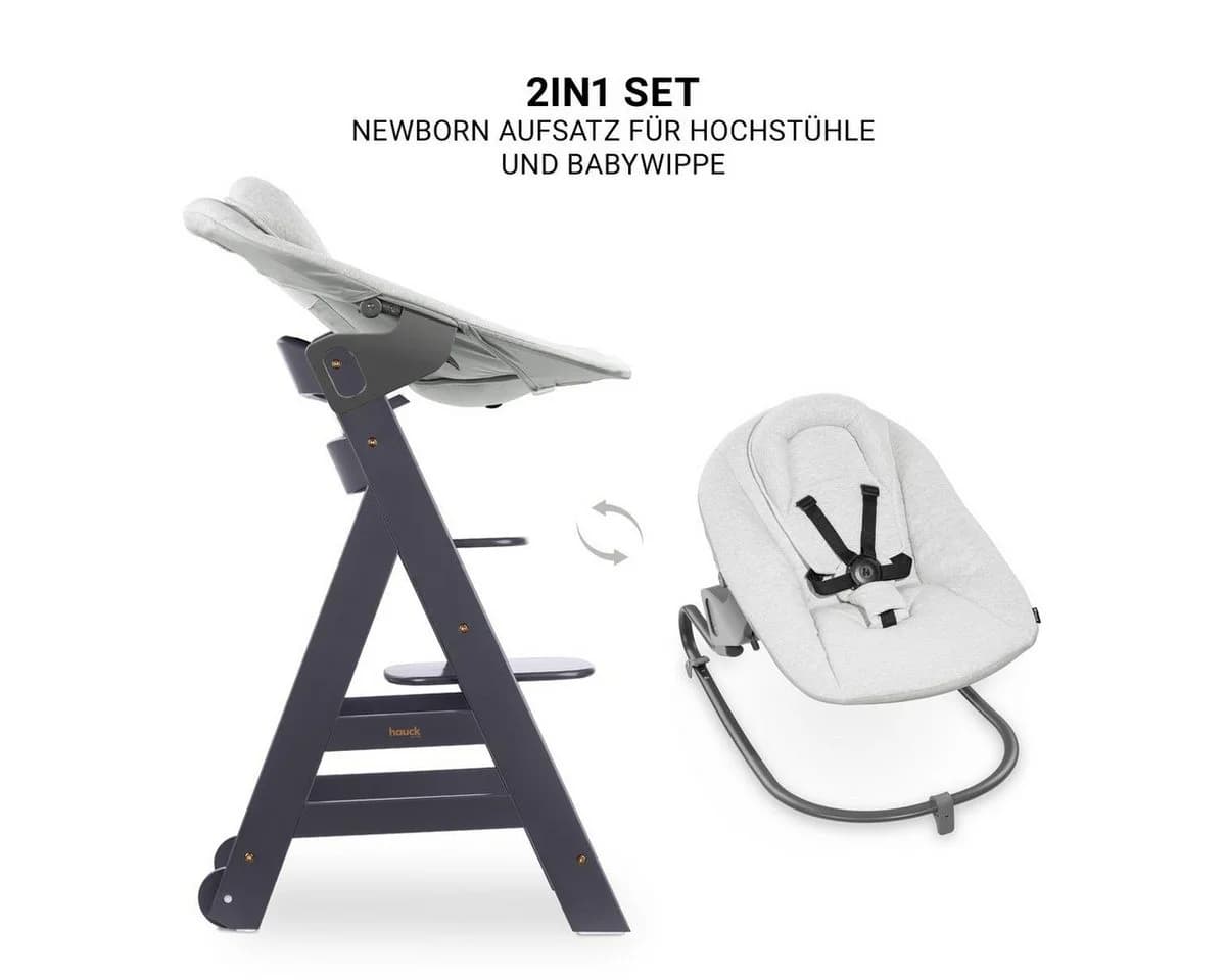 Hauck Hochstuhl Beta Plus Dark Grey - Newborn Set Premium - Bild 4