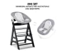 Hauck Hochstuhl Alpha Plus Black Newborn Set Schwarz/Grau Holz Bild 5
