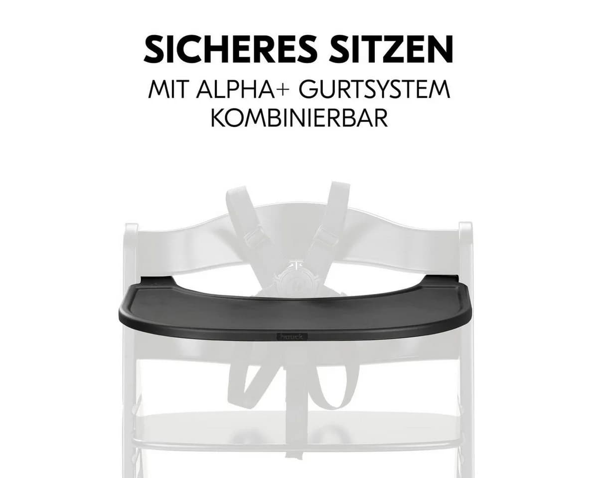 Hauck Hochstuhl Alpha Plus Black mit Click Tray & Sitzkissen - Bild 5