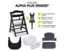 Hauck Hochstuhl Alpha Plus Black Set mit Click Tray Bild 1