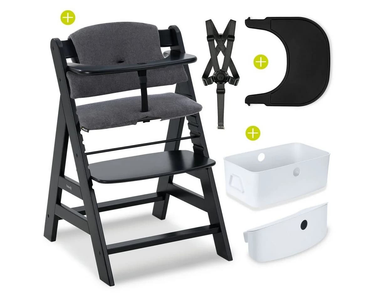 Hauck Hochstuhl Alpha Plus Black Set mit Click Tray - Bild 2