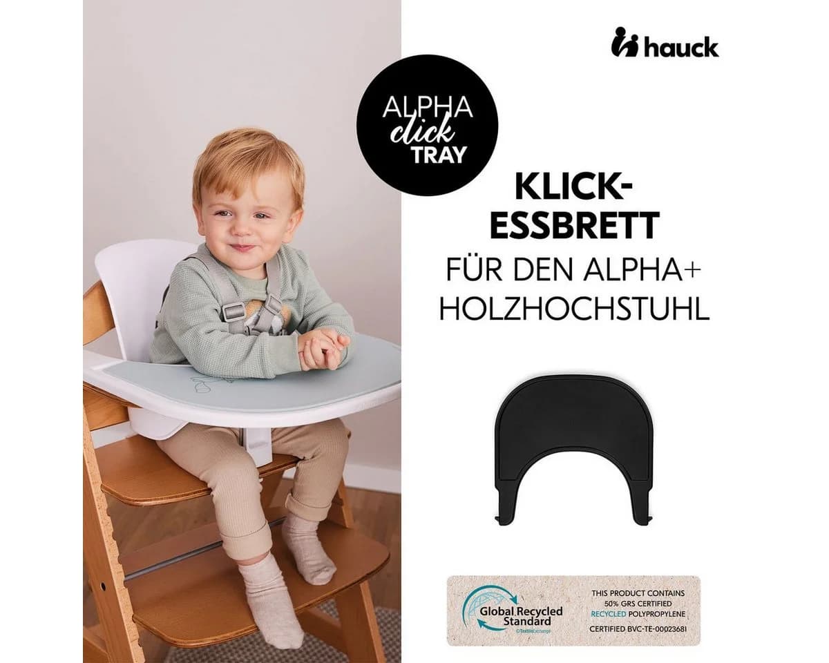 Hauck Hochstuhl Alpha Plus Black Set mit Click Tray - Bild 3