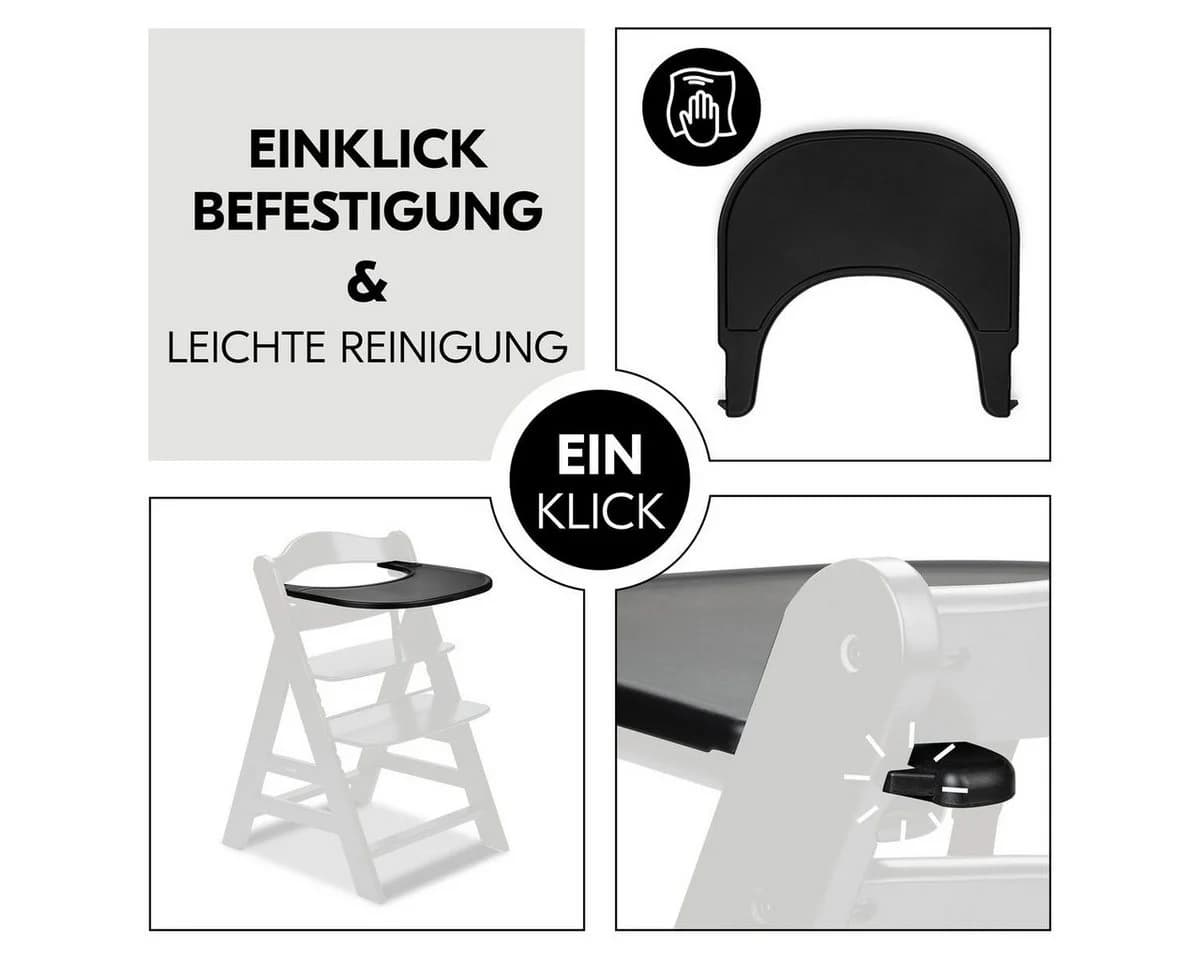 Hauck Hochstuhl Alpha Plus Black Set mit Click Tray - Bild 4
