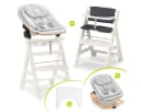 Hauck Hochstuhl Beta Plus White Newbornset Eco Light Grey Holz Babystuhl Bild 2