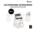 Hauck Hochstuhl Beta Plus White Newbornset Eco Light Grey Holz Babystuhl Bild 3