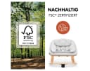 Hauck Hochstuhl Beta Plus White Newbornset Eco Light Grey Holz Babystuhl Bild 5