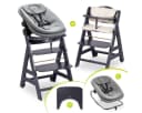 Hauck Hochstuhl Beta Plus Dark Grey Newborn Set 3in1 Bouncer Bild 2