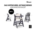 Hauck Hochstuhl Beta Plus Dark Grey Newborn Set 3in1 Bouncer Bild 3