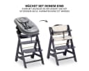 Hauck Hochstuhl Beta Plus Dark Grey Newborn Set 3in1 Bouncer Bild 4