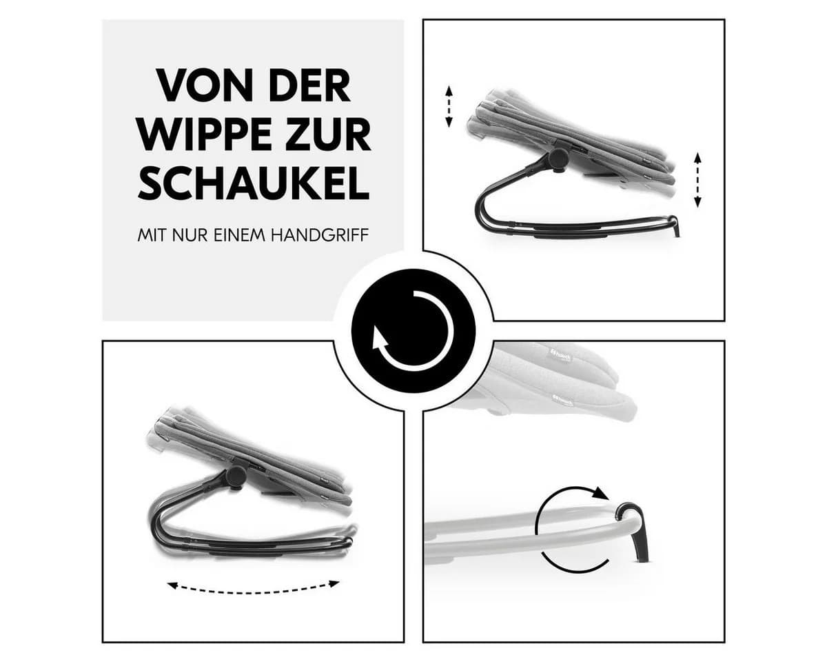 Hauck Hochstuhl Beta Plus Dark Grey Newborn Set 3in1 Bouncer - Bild 5