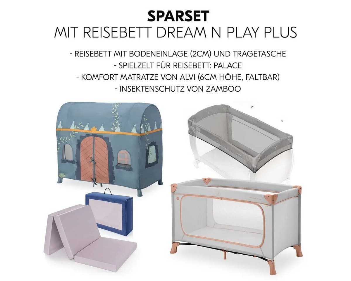 Hauck Baby-Reisebett Dream N Play Plus - Dusty Cork