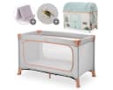 Hauck Baby-Reisebett Dream N Play Plus - Dusty Cork/Plants Kinderreisebett mit Matratze, Moskitonetz & Spielzelt Bild 2