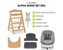 Hauck Hochstuhl Alpha Move Natur mit Bouncer & Sitzkissen Bild 1