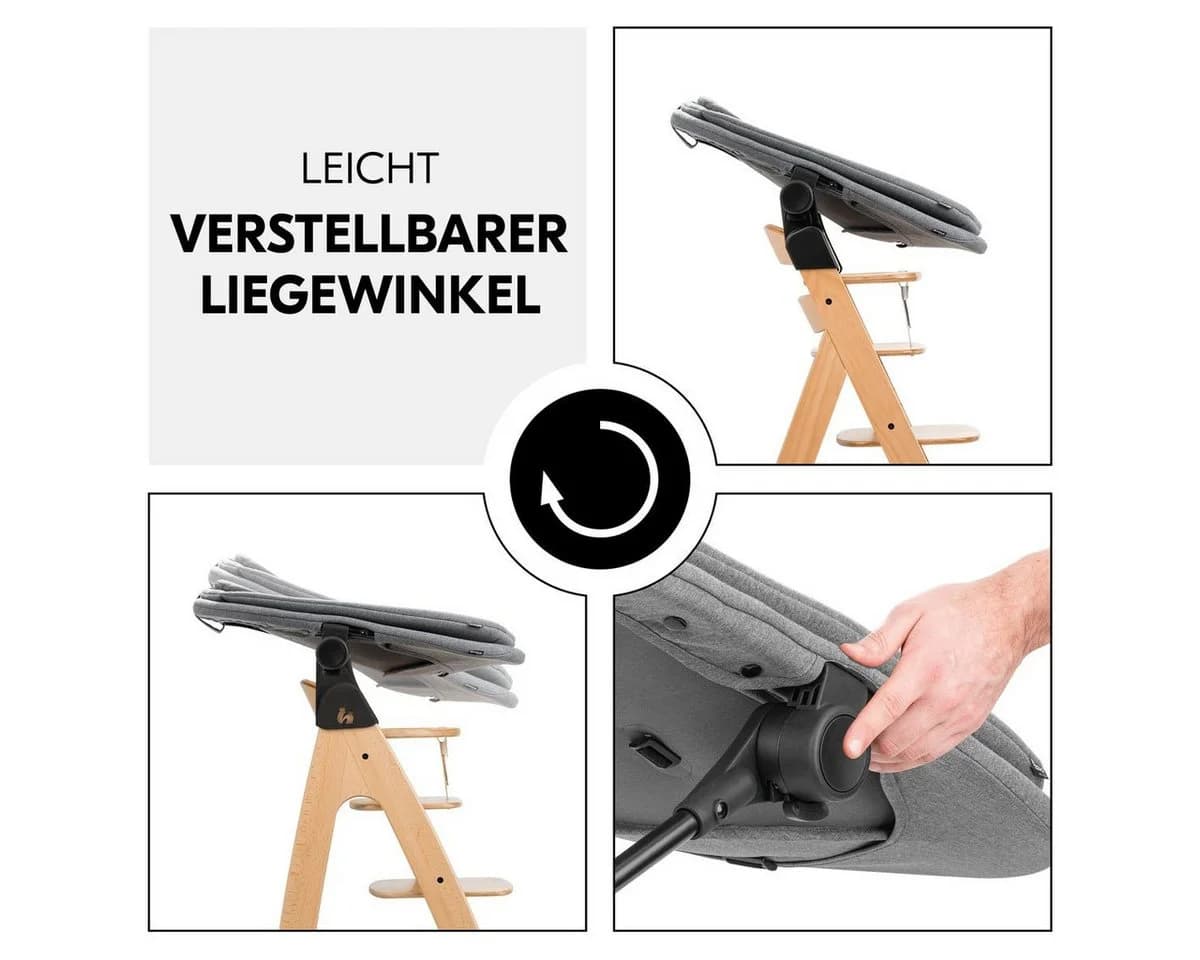 Hauck Hochstuhl Alpha Move Natur mit Bouncer & Sitzkissen - Bild 5