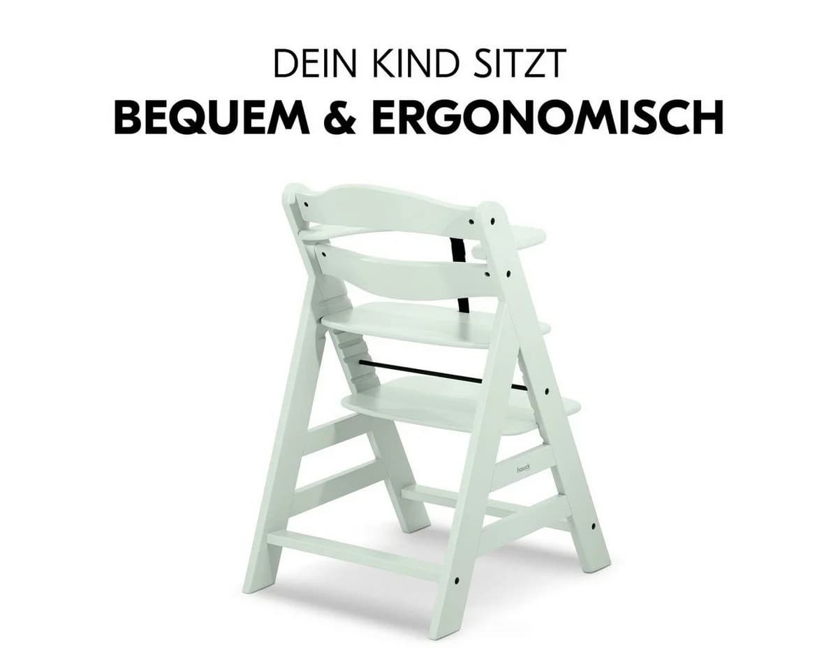Hauck Hochstuhl Alpha Plus Mint - Charcoal mit Click Tray & Sitzkissen - Bild 5