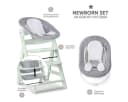 Hauck Hochstuhl Alpha Plus Mint Newborn Set - Stretch Grey Bild 1