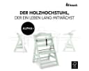 Hauck Hochstuhl Alpha Plus Mint Newborn Set - Stretch Grey Bild 3