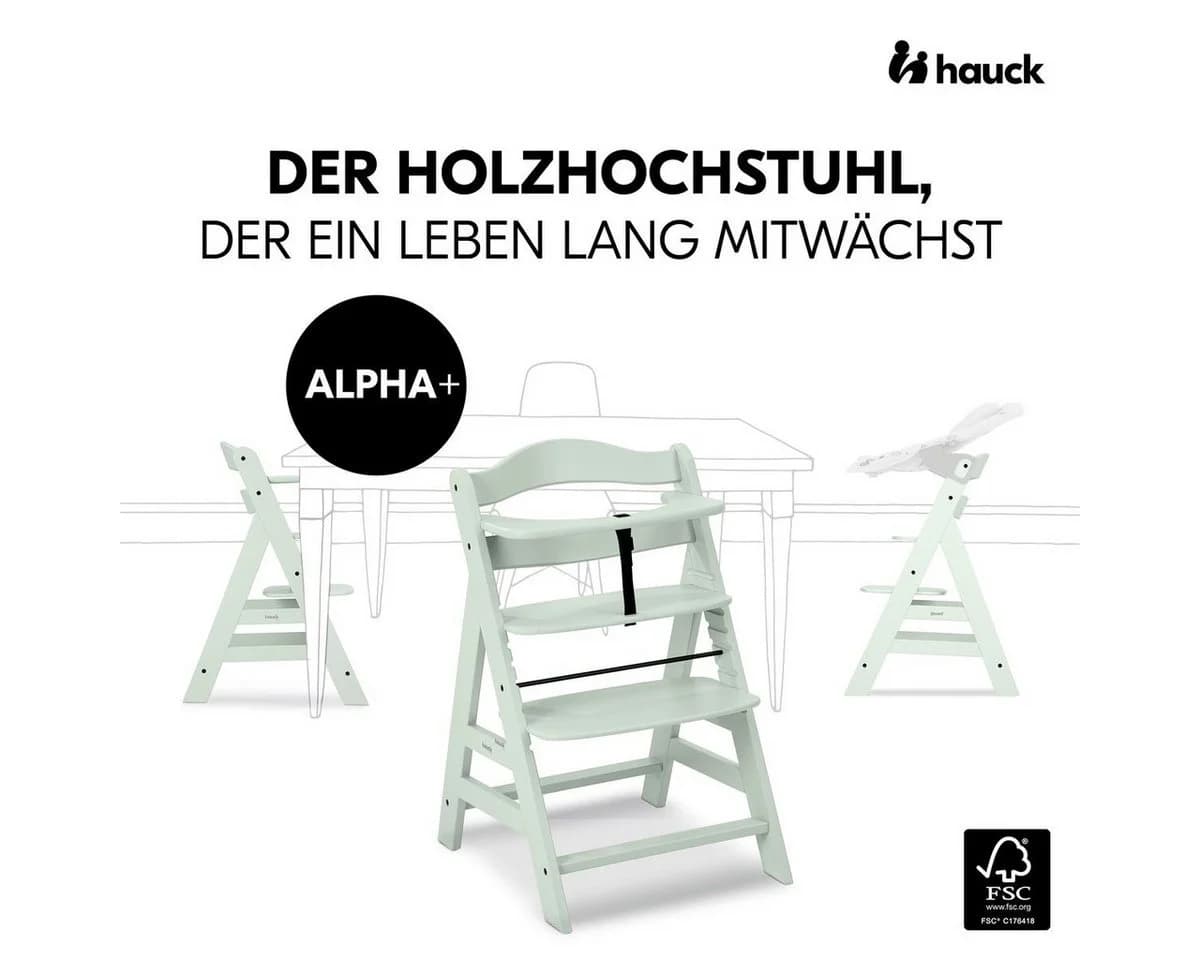 Hauck Hochstuhl Alpha Plus Mint Newborn Set - Stretch Grey - Bild 3