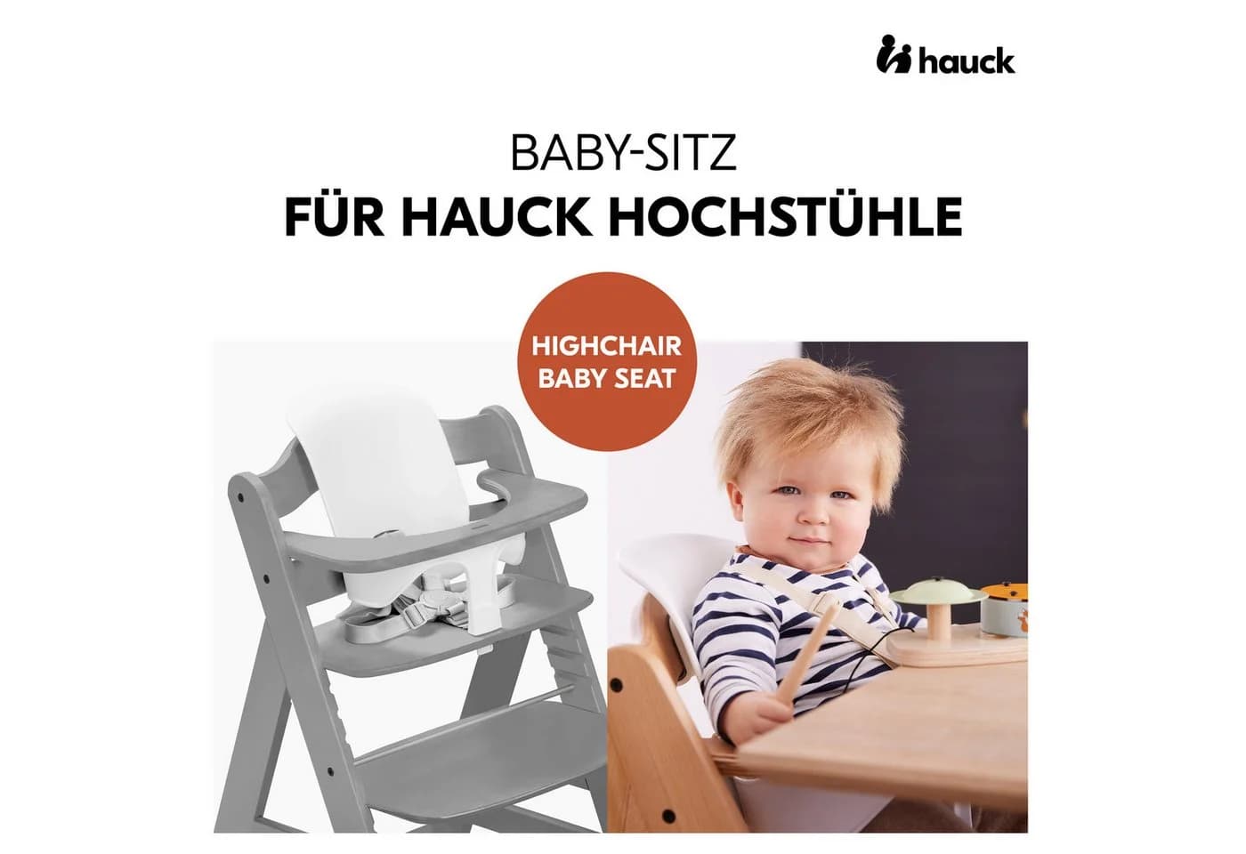 Hauck Hochstuhl Alpha Plus Grey Massivholz mitverstellbar - Bild 3