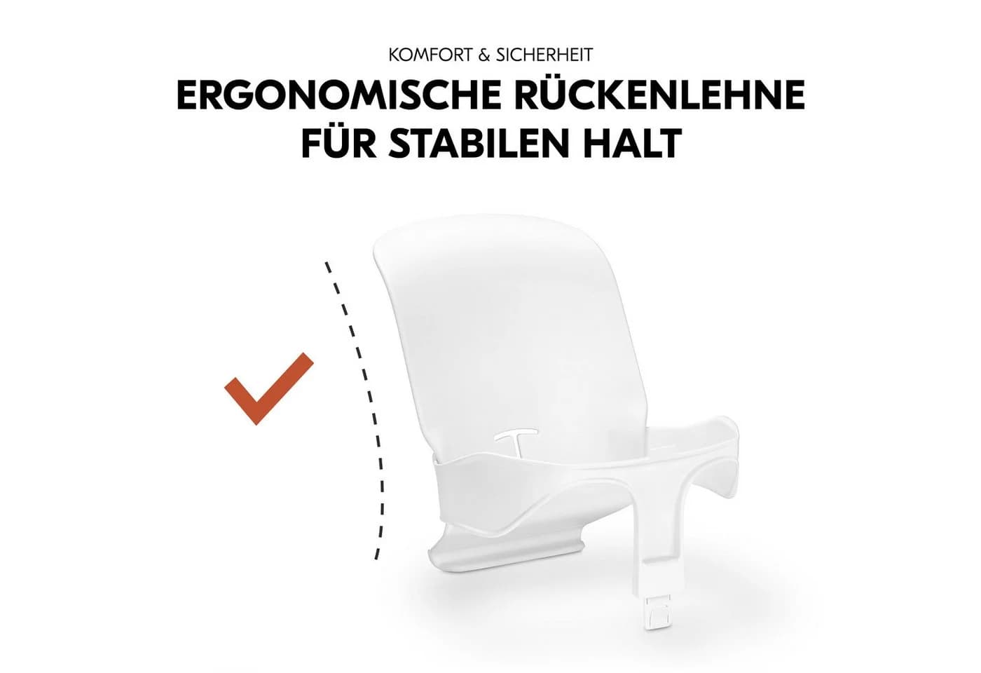 Hauck Beta Plus Holzhochstuhl mit Baby-Sitz, Essbrett, Sitzauflage & Rollen - Bild 5