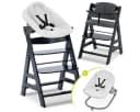 Hauck Hochstuhl Alpha Plus Newborn Set Schwarz Buchenholz Bild 2
