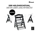 Hauck Hochstuhl Alpha Plus Newborn Set Schwarz Buchenholz Bild 3