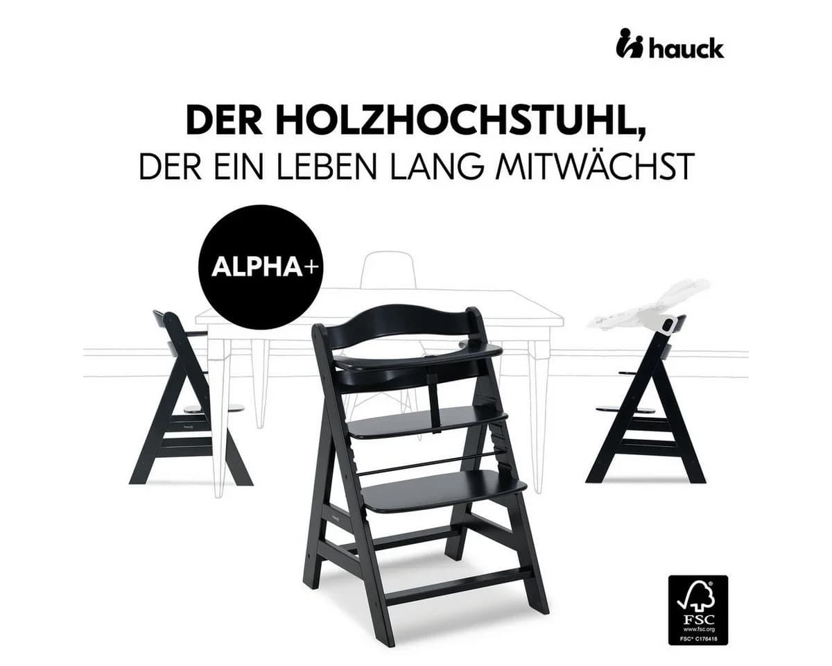 Hauck Hochstuhl Alpha Plus Newborn Set Schwarz Buchenholz - Bild 3