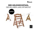 Hauck Hochstuhl Alpha Plus Newborn Set - Braun Massivholz Bild 3