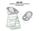 Hauck Hochstuhl Alpha Plus Mint - Newborn Set mit Aufsatz Bild 3