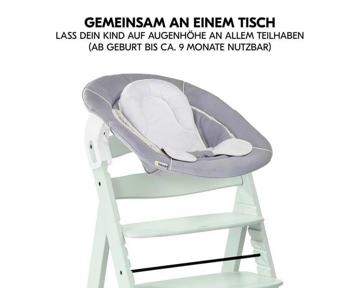 Hauck Hochstuhl Alpha Plus Mint - Newborn Set mit Aufsatz - Bild 4