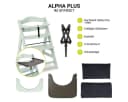 Hauck Hochstuhl Alpha Plus Mint Buchenholz verstellbar mit Essbrett Bild 1