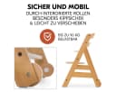 Hauck Hochstuhl Alpha Move Natur Buchenholz mit Rollen & Sitzkissen Bild 4