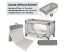 Hauck Baby-Reisebett Sleep N Easyfold Set Grau mit Matratze & Mückenschutz Bild 1