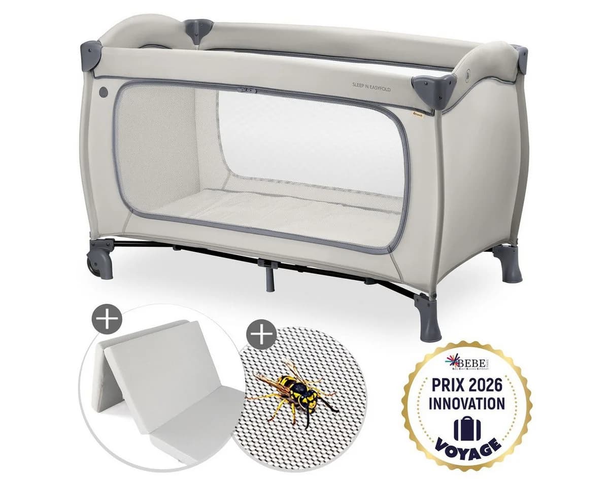 Hauck Baby-Reisebett Sleep N Easyfold Set Grau mit Matratze & Mückenschutz - Bild 2