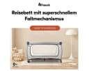 Hauck Baby-Reisebett Sleep N Easyfold Set Grau mit Matratze & Mückenschutz Bild 3