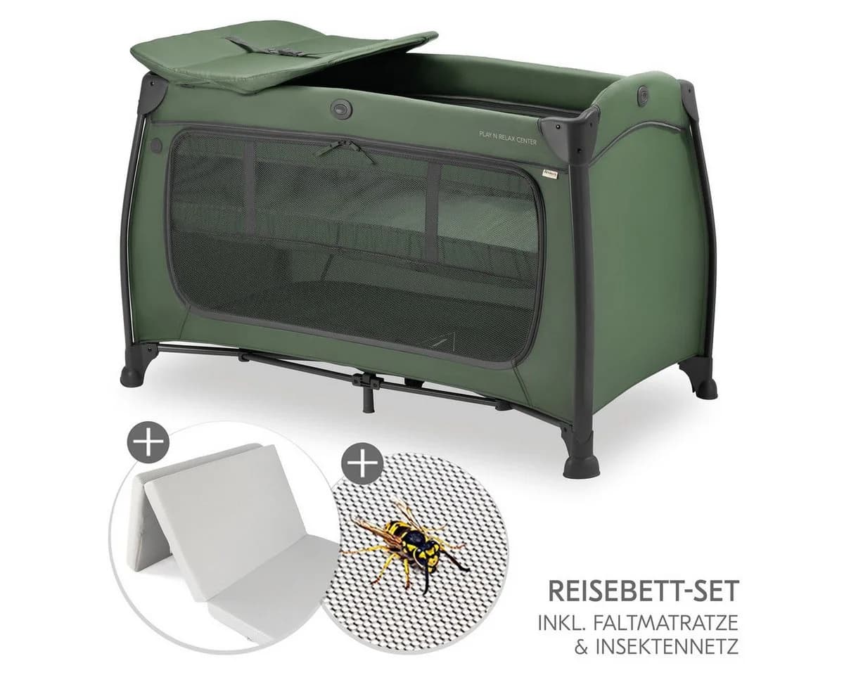 Hauck Baby-Reisebett Play N Relax Center Set Dark Green mit Matratze - Bild 2