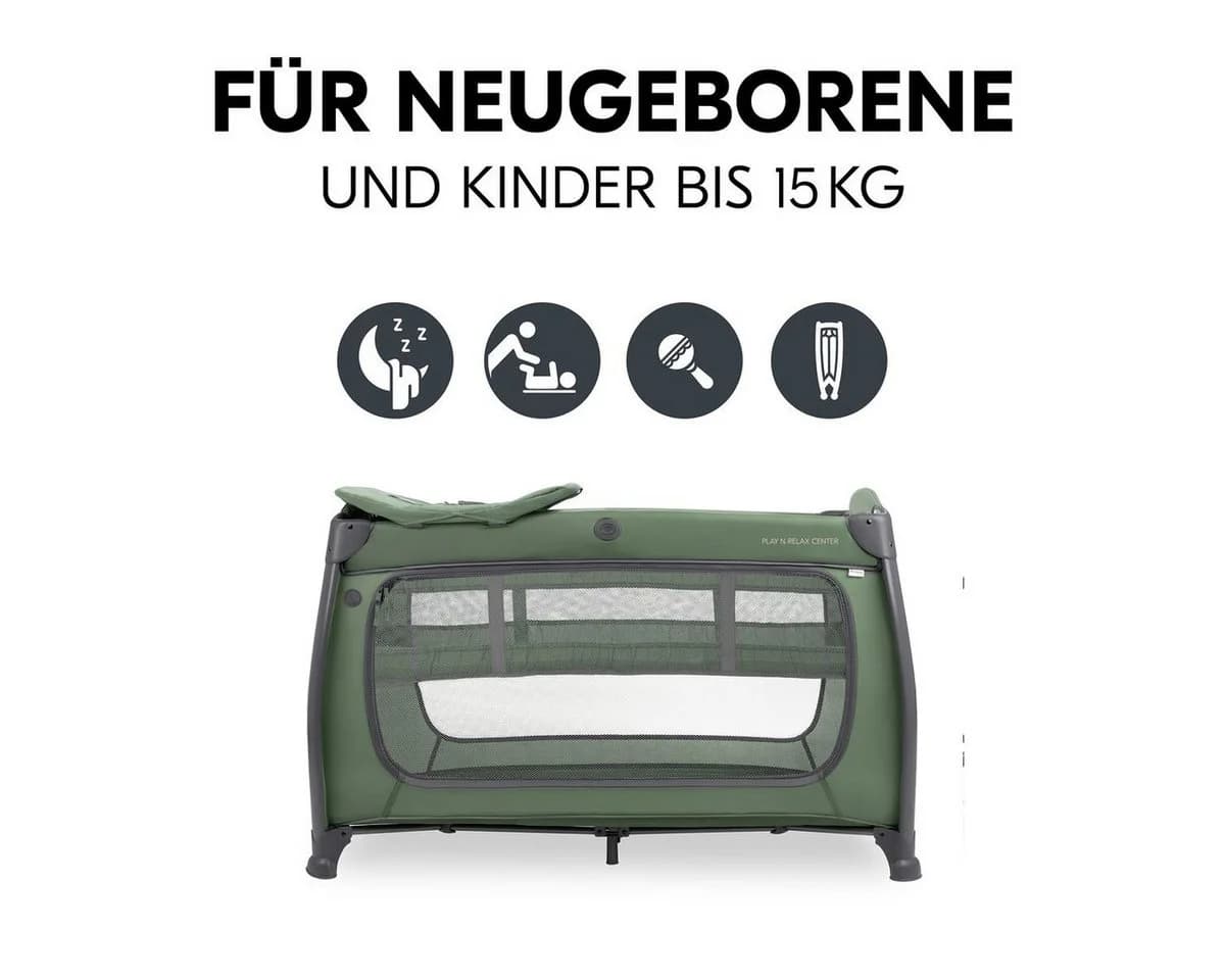Hauck Baby-Reisebett Play N Relax Center Set Dark Green mit Matratze - Bild 3