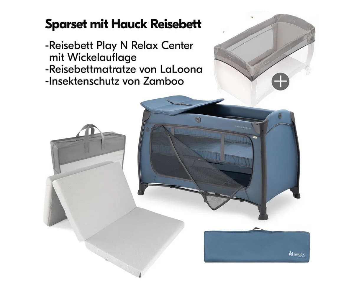 Hauck Baby-Reisebett Play N Relax Center Set Dark Blue