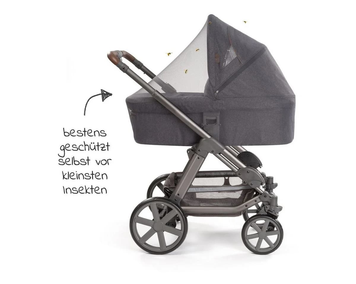Zamboo Insektenschutzplissee Grau Universal Mückennetz Kinderwagen Buggy