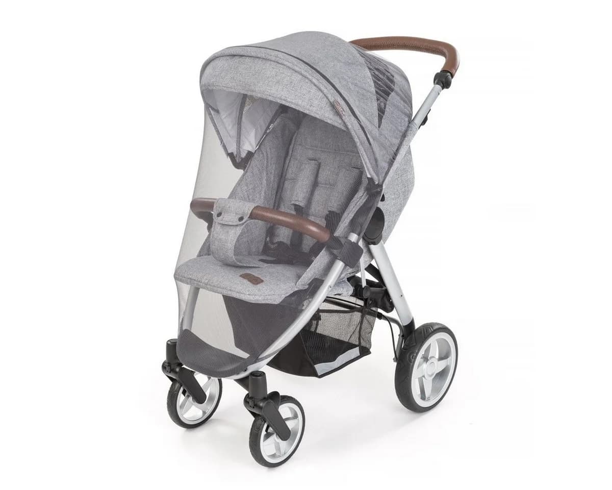 Zamboo Insektenschutzplissee Grau Universal Mückennetz Kinderwagen Buggy - Bild 3