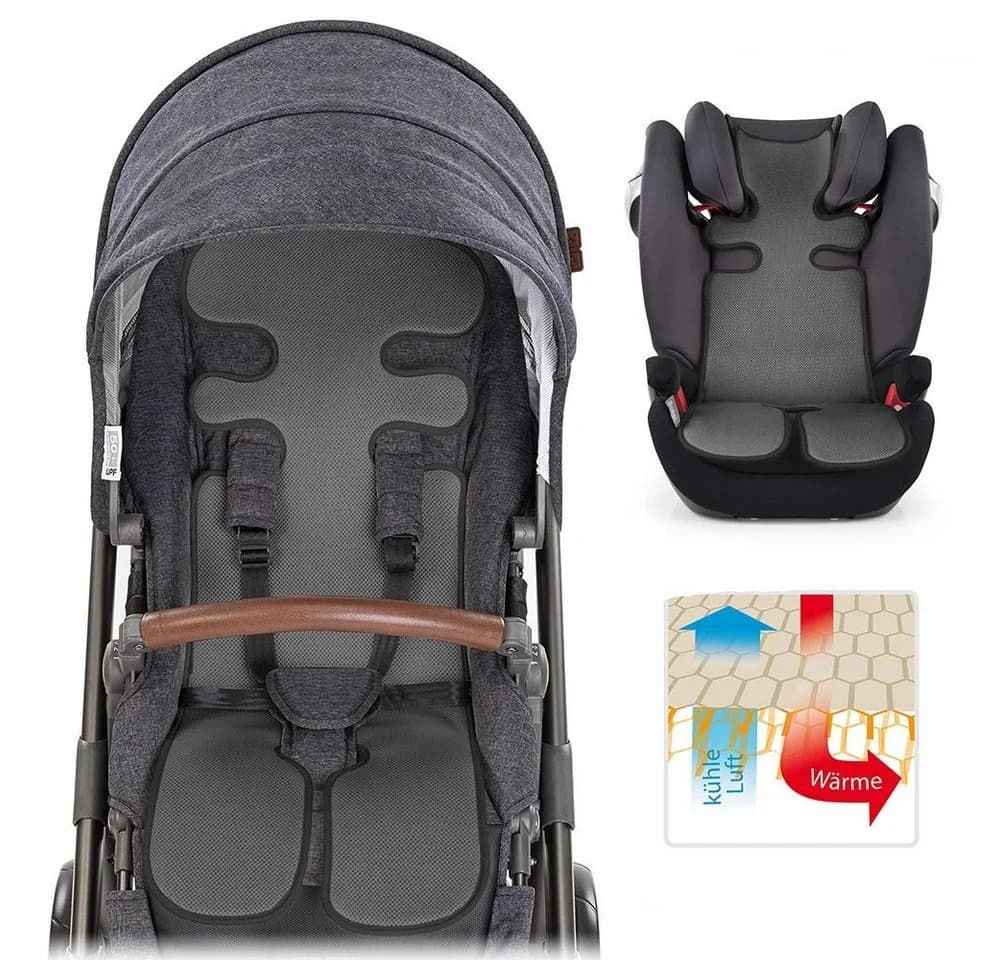 Zamboo Kinderwagen-Sitzauflage Universal Grau - Sommer Sitzeinlage - Bild 2