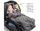 Zamboo Fußsack Grau Baby Winter Einschlagdecke mit Thermo-Fleece Bild 3