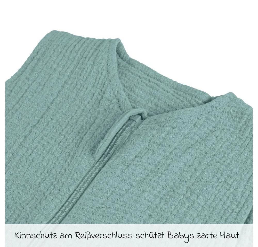 LaLoona Schlafsack Mint, Baby Mull Sommerschlafsack ohne Ärmel 100% Baumwolle - Bild 5