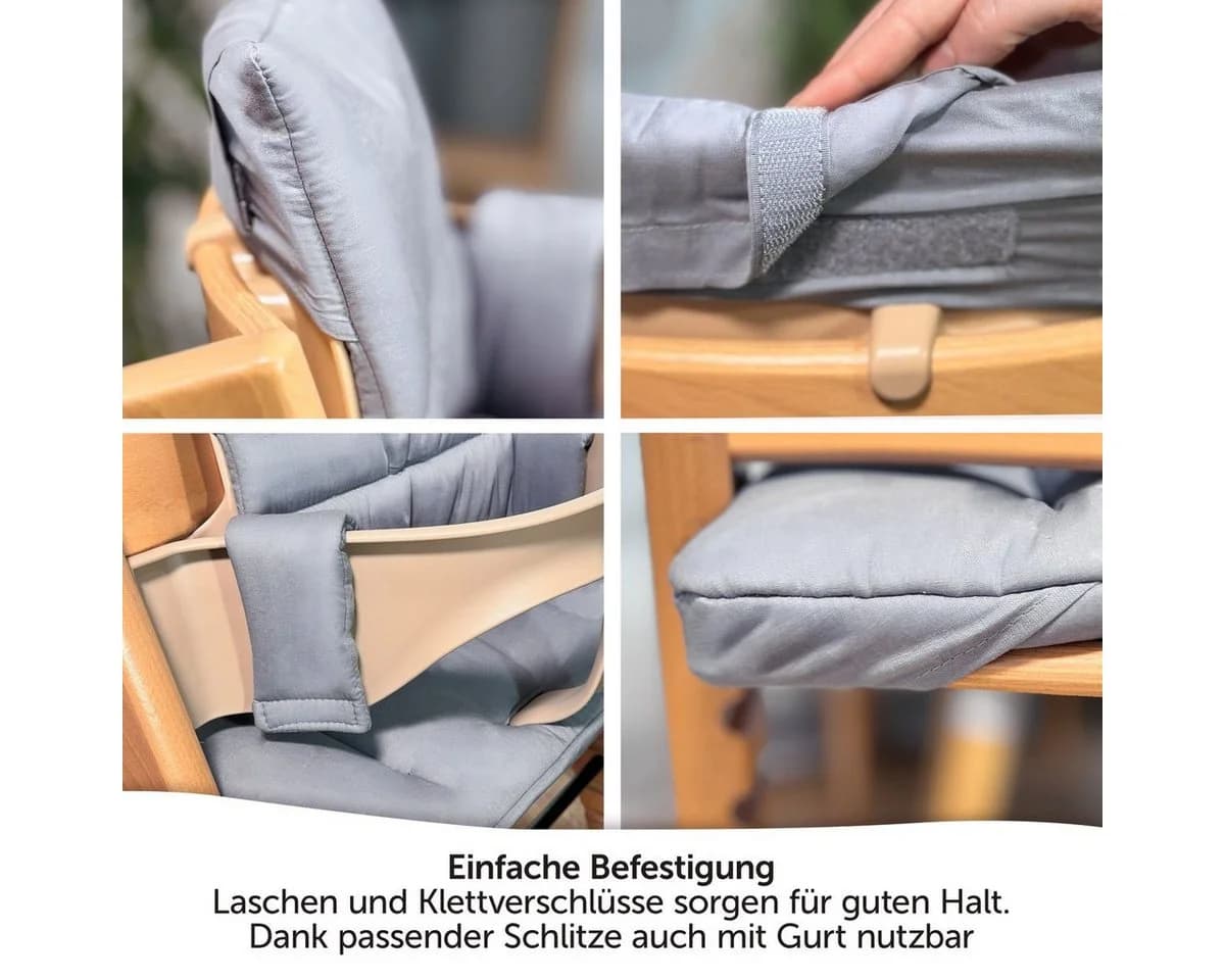 LaLoona Hochstuhlauflage Grau für Stokke Tripp Trapp - Sitzkissen - Bild 4