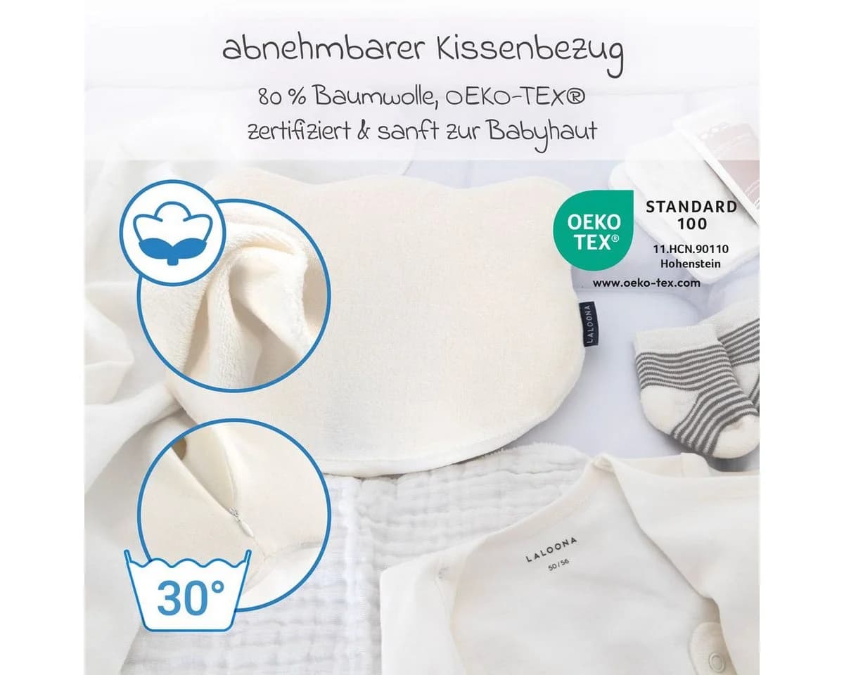 LaLoona Babykissen Beige gegen Kopfverformung - Bild 3
