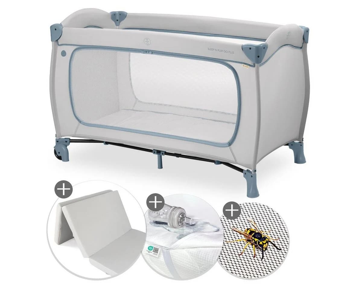 Hauck Sleep N Play Go Plus Reisebett Set Dusty Blue - Bild 2