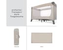 Hauck Baby-Reisebett Dream N Play Beige mit Matratze & Insektenschutz Bild 4